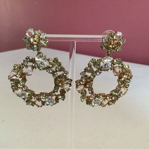 J.Crew Gold-Tone Pearl & Crystal Earrings
